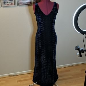 Vintage Navy Maxi Dress